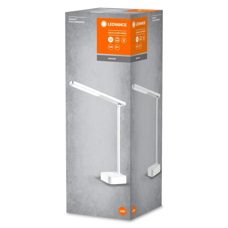 Aktion: Nur noch angezeigter Bestand verfügbar:   LEDVANCE Mobile LED Schreibtischleuchte mit Akku und USB in Weiß